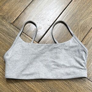 Vuori Heather Gray Bra with Straps